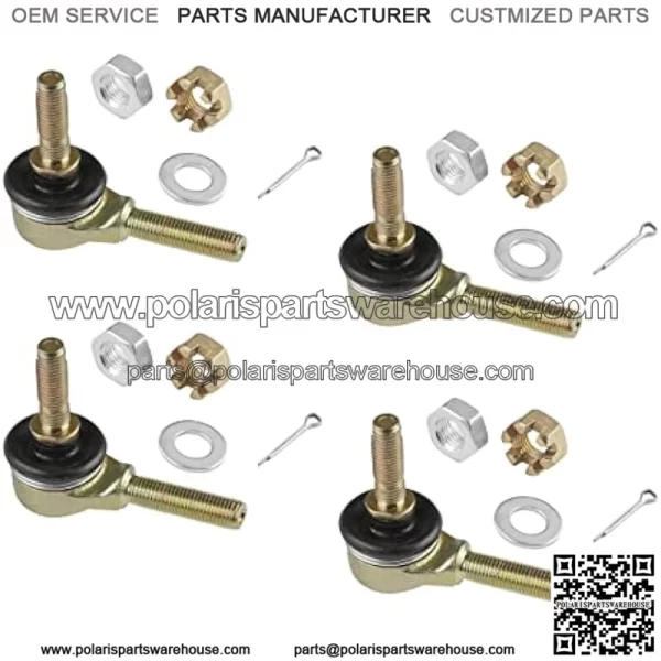 Two Sets Of Tie Rod End Kit Compatible with Kawasaki Kvf400A Kvf400C Prairie 400 4X4 1997 1998 1999 2000