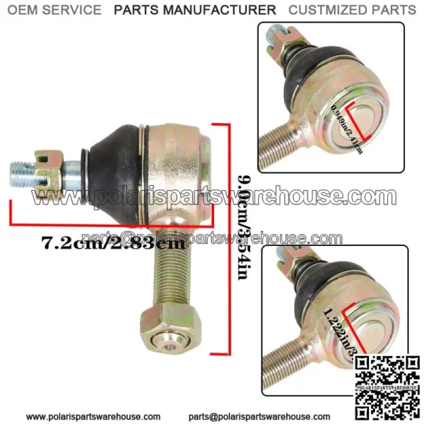 Fits For Club Car DS Golf Cart 84-08 Steering Gear Box Drag Link Tie Rod End - Image 2
