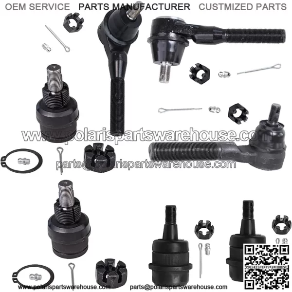 Front 7pc Tie Rods Ball Joints for Jeep Grand Cherokee Wrangler TJ Comanche, 3 Inner & Outer Tie Rods, 2 Lower Ball Joints, 2 Upper Ball Joints Replacement