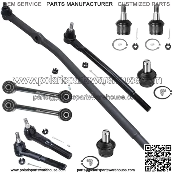 2WD Front 10pc Suspension Kit for 1999-2004 Ford F-250 F-350 Super Duty Excursion 2000 2001 2002 2003, 4 Upper Lower Ball Joints, 4 Inner & Outer Tie Rods, 2 Sway Bar Links Replacement - Image 2