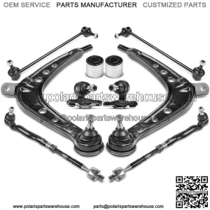 Set of 10, Front Lower Control Arm & Inner Bushing, Inner Lower Ball Joint, Inner Tie Rod End, Sway Bar Link, Compatible with BMW E46 Series - 325xi 2001-2005, 330xi 2001-2005, AWD Only