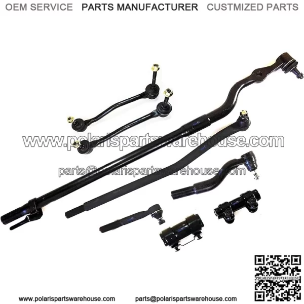 8 Pc Front Suspension & Steering Set Inner & Outer Tie Rod Ends Adjusting Sleeves Sway Bar Links Passenger & Driver Side