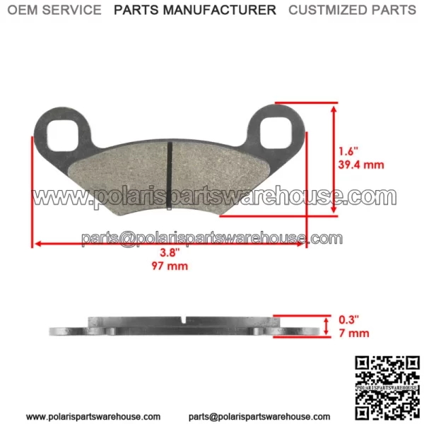 Brake Pads for Polaris Sportsman 800 EFI Intl HO 2005-2008 Front Rear Brakes For: Polaris Sportsman 800 - Image 3