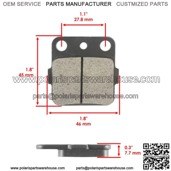 Front Rear Brake Pads for Honda TRX250X TRX 250 X Fourtrax 1987 1988 1989-1992 For: Honda - Image 2