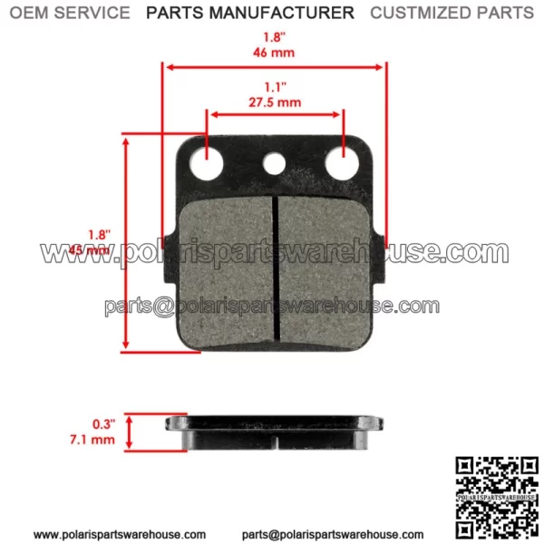 Front Rear Brake Pads for Honda TRX250X TRX 250 X Fourtrax 1987 1988 1989-1992 For: Honda - Image 3