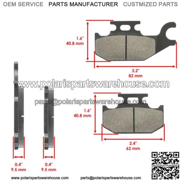 Brake Pads for CanAm Outlander 400 / Max 400 4X4 2005-2015 Front Rear Brakes - Image 2