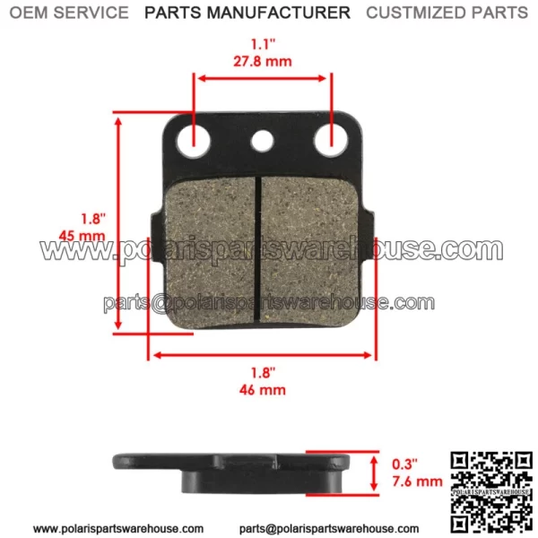 Front and Rear Brake Pads for Kawasaki KSF400 KFX400 2003 2004 2005 2006 - Image 2