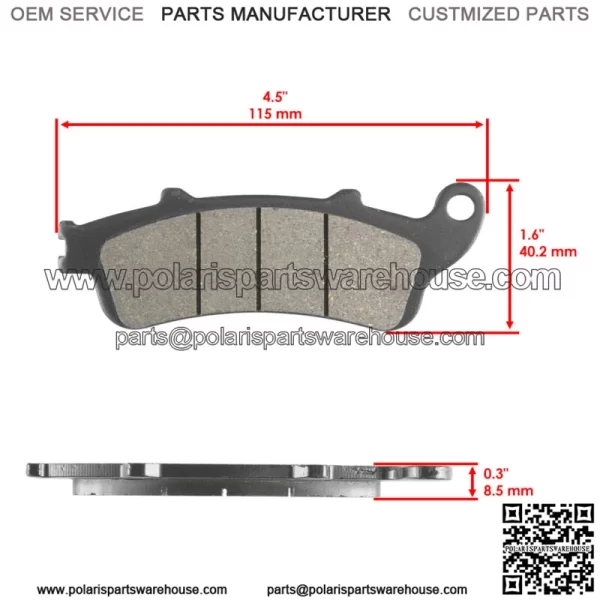 Front Brake Pads for Kawasaki Vulcan S EN650 / EN650 ABS 2015-2024 - Image 2