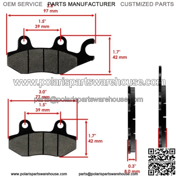 Rear Brake Pads for Kawasaki W800 Caf?? 2019-2020 / 43082-0128 - Image 2