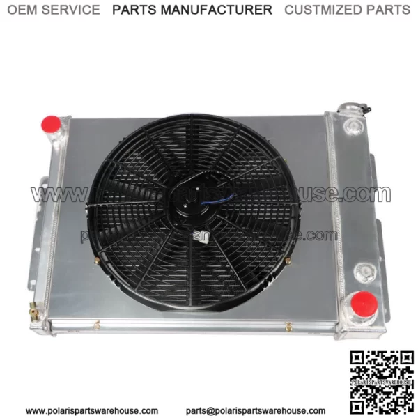 For 1967 68 69 Chevy Camaro Pontiac Firebird 3 Row Aluminum Radiator Shroud Fan