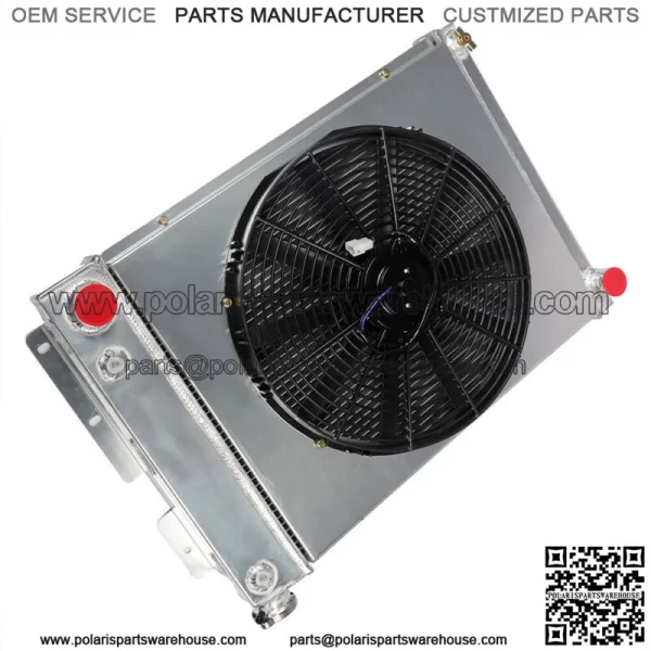 For 1967 68 69 Chevy Camaro Pontiac Firebird 3 Row Aluminum Radiator Shroud Fan - Image 2