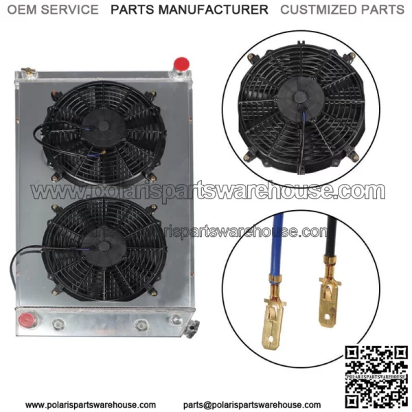 For Chevy 1970-81 Camaro/ 1978-87 Monte Carlo 3 Row Aluminum Radiator+Shroud Fan - Image 5