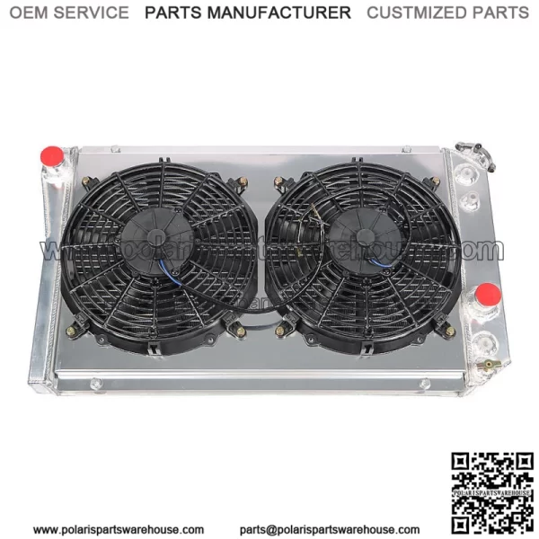 3-Row Aluminum Core Racing Radiator+pull Fan Shroud For 82-02 Corvette C4/s10 V8