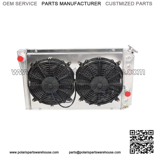 3-Row Aluminum Core Racing Radiator+pull Fan Shroud For 82-02 Corvette C4/s10 V8 - Image 4