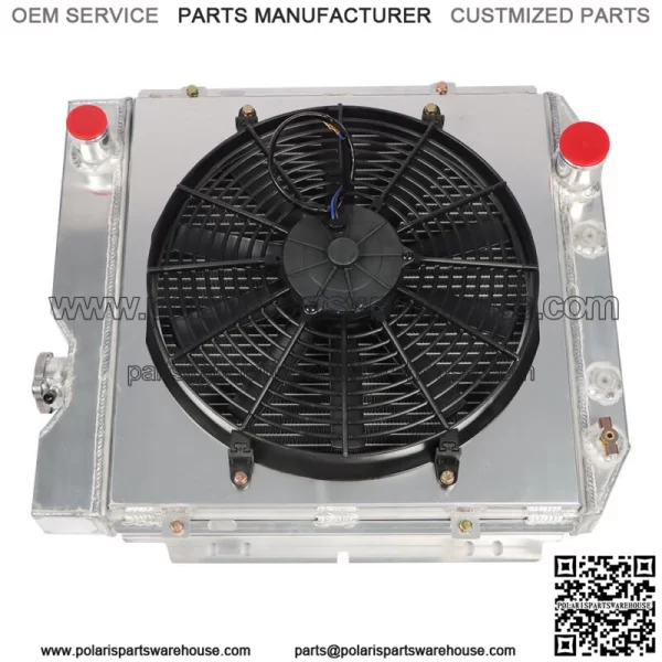 For 63-66 Ford Mustang Falcon Mercury  3 Row Aluminum Core Radiator+Fan Shroud