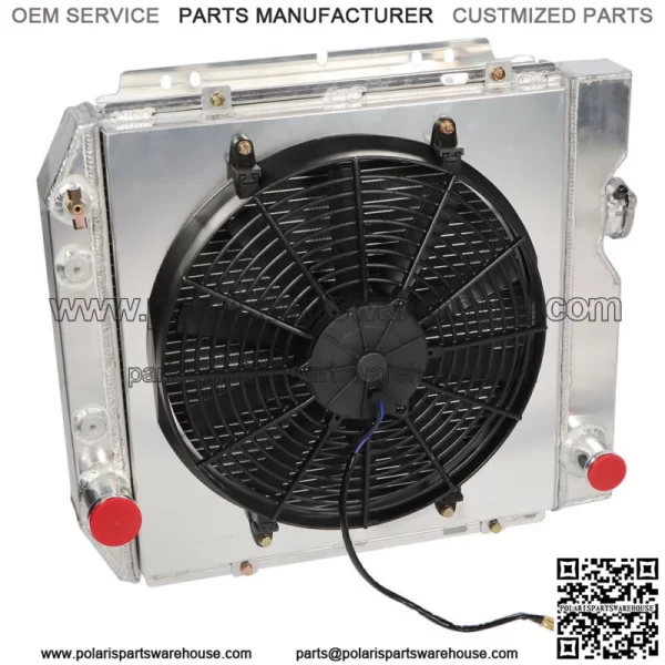 For 63-66 Ford Mustang Falcon Mercury  3 Row Aluminum Core Radiator+Fan Shroud - Image 2