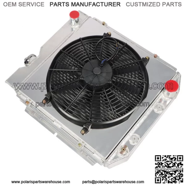 For 63-66 Ford Mustang Falcon Mercury  3 Row Aluminum Core Radiator+Fan Shroud - Image 3