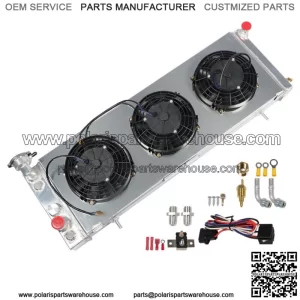 For 1992-2001 Jeep Cherokee XJ/Comanche Radiator +Shroud Fan Relay Kit Aluminum