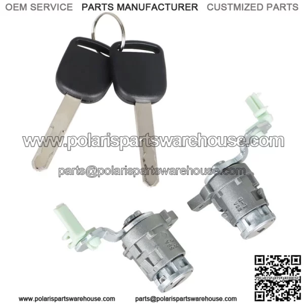 For Honda Civic 2001 2002-2005 W/2 Key Left & Right Door Lock Cylinder - Image 3