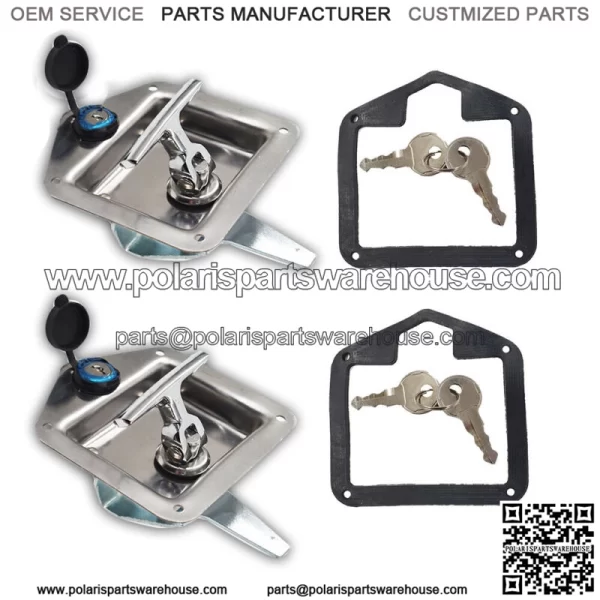 Trailer Door Latch T-Handle Lock Keys For Camper RV Truck Tool Box - Image 2