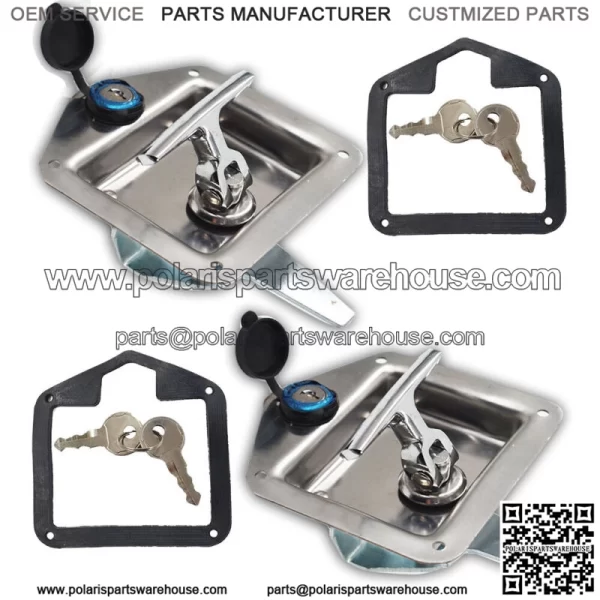 Trailer Door Latch T-Handle Lock Keys For Camper RV Truck Tool Box - Image 4