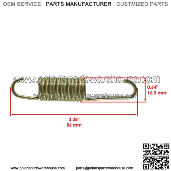 Exhaust Muffler Pipe Springs Kit For Polaris Sportsman 800 EFI INTL 2007 For: Polaris Sportsman 800 - Image 3
