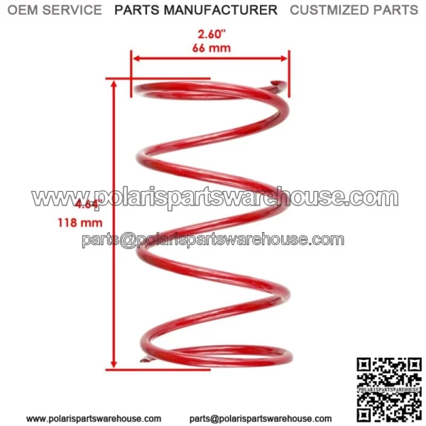 Secondary Compression Red Spring 105-165 Fits Polaris 3234452 For: Polaris Sportsman 570 - Image 2