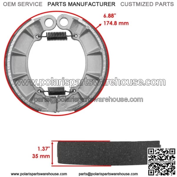 Front Brake Pads & Rear Brake Shoes for Honda VF750C VF750C2 Magna 750 97-03 - Image 2