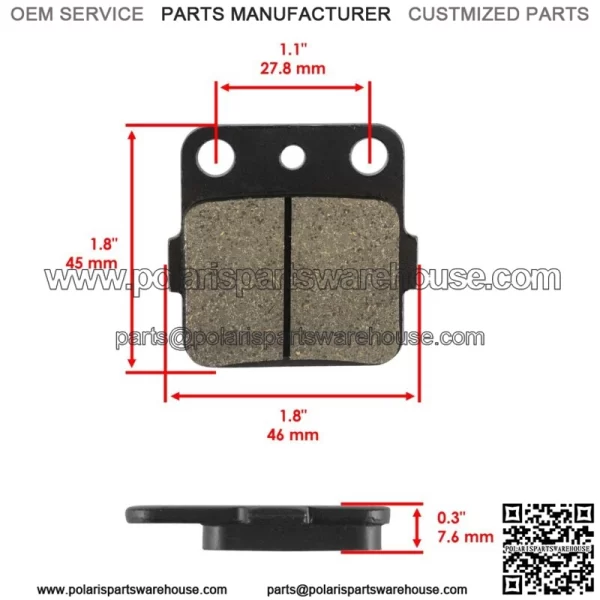 for Yamaha Grizzly YFM600 YFM600F HD 2000-2001 Front Rear Brake Pads Shoes - Image 3