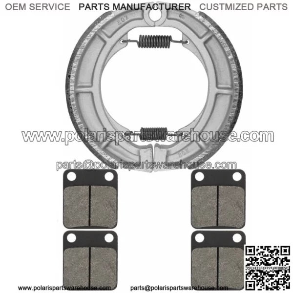 for Suzuki LTA400 LT-A400 Eiger 2002-2004 2006-07 Front & Rear Brake Pads Shoes