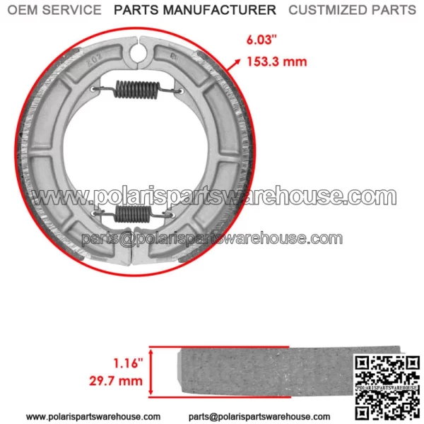for Suzuki LTA400 LT-A400 Eiger 2002-2004 2006-07 Front & Rear Brake Pads Shoes - Image 2