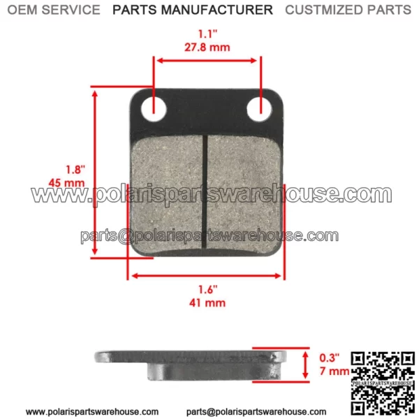 for Suzuki LTA400 LT-A400 Eiger 2002-2004 2006-07 Front & Rear Brake Pads Shoes - Image 3