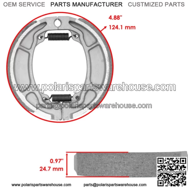 Front Brake Pads & Rear Brake Shoes for Honda Elite 110 NHX110 2010 2011 - Image 2