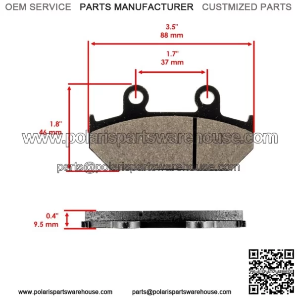 Front Brake Pads & Rear Brake Shoes for Honda VT600C Shadow 600 VLX 1988-1992 - Image 3