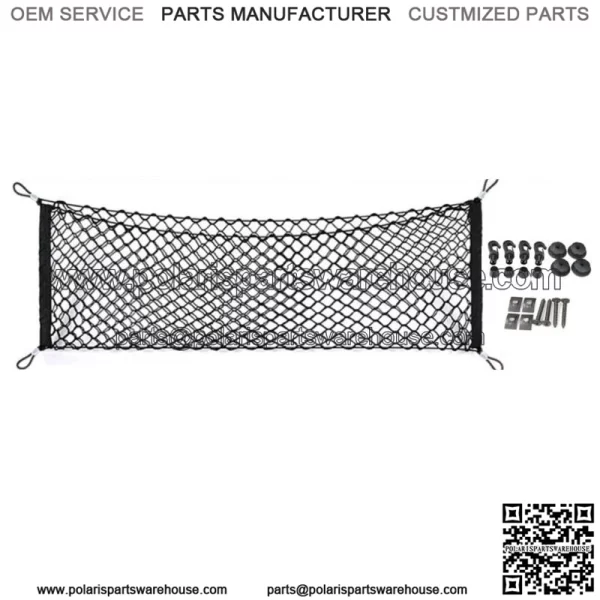 4Hook 110*40cm CARGO NET Car Accessory Trunk Parts Nylon Elastic Mesh Organizer (For: Ford F-150)
