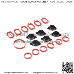BMW Diesel Engine Eddy Swirl Flap Repair Kit 33MM 6PCS with Leather Ring #Black