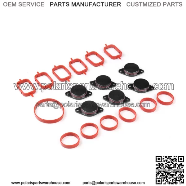 BMW Diesel Engine Eddy Swirl Flap Repair Kit 33MM 6PCS with Leather Ring #Black