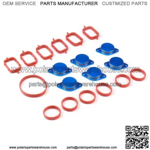 BMW Diesel Engine Eddy Swirl Flap Repair Kit 33MM 6PCS with Leather Ring #Red
