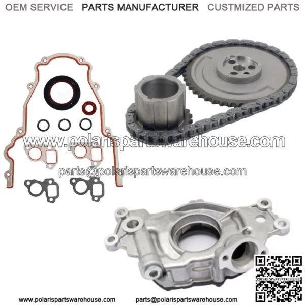 New LS High Volume Oil Pump Parts Change Kit+Gaskets &Timing Chain RTV 5.3L 6.0L (For: More than one vehicle)