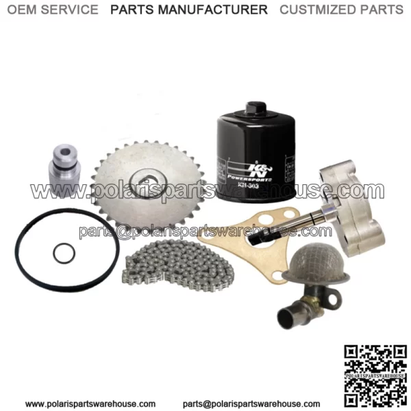 Rhino 660 Oil Pump Gear Chain Relief Valve Strainer K&N Filter Complete Rebuild (Fits: Yamaha Rhino 660)