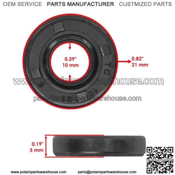93101-10090-00 Water Pump Seal For Yamaha Blaster 200 YFS200 1988-2006 ATV (For: 2006 Yamaha Rhino 660) - Image 2