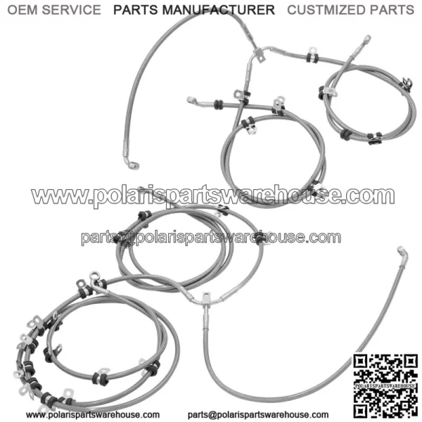 Front & Rear Brake Hose Line For Can Am Maverick Turbo Maverick Max Turbo 19-21 - Image 4