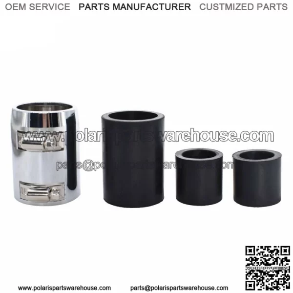 Universal 48" Stainless Steel Radiator Flexible Coolant Water Hose with Caps Kit - Image 3