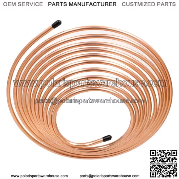 5/16" 25 Foot Roll Coil Brake Fuel and Trans Line Tubing Copper Plated - Image 2