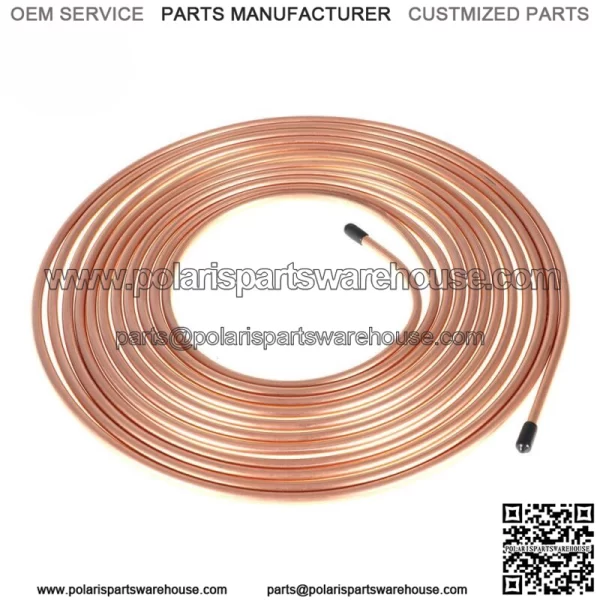 Brake Line Tubing Kit Iron Plating Copper Line Fittings 25 ft 1/4" - Image 2