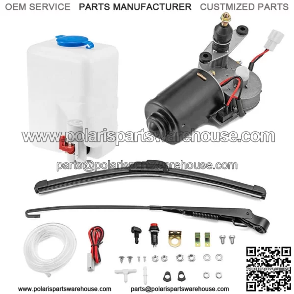 UTV 12V Electric Windshield Wiper Motor Kit Washer Bottle For Can Am Maverick X3 For: More than one vehicle