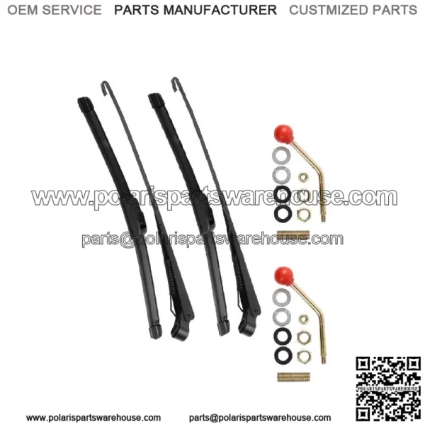2Set UTV Manual Hand Operated Windshield Wiper for Honda Kawasaki Teryx Polaris For: More than one vehicle