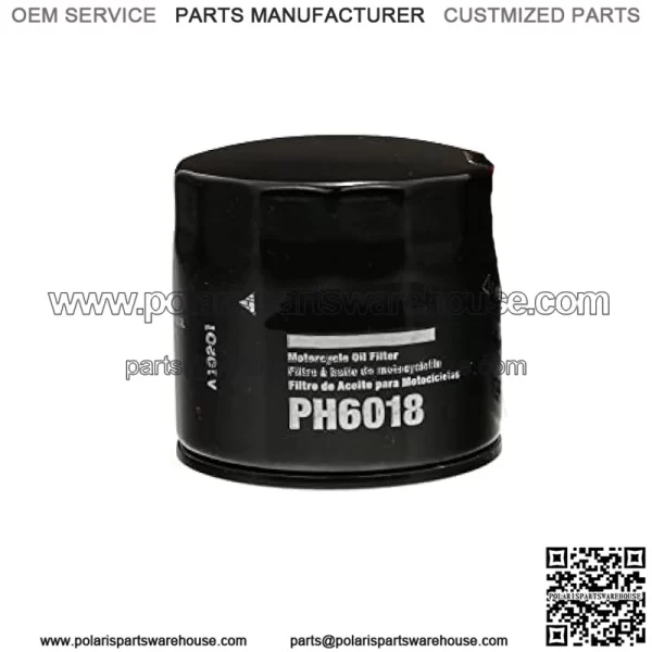 Extra Guard PH6018 Motorcycle Replacement Oil Filter, Fits Select Aprilia, Artic Cat, Kymco, and Suzuki Models