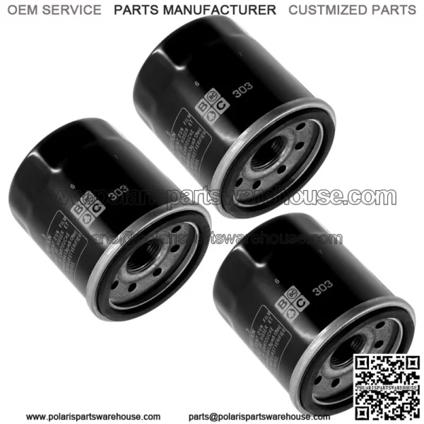 3 Pack Oil Filter for Yamaha YFM660 Grizzly YXR660 Rhino YFM450 Kodiak YYFM450Fx (For: 2006 Yamaha Rhino 660) - Image 3