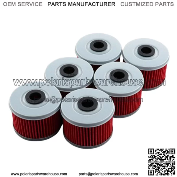 6x Oil Filter For Honda Rancher 350 420 TRX300 TRX400EX Foreman 500 Fourtrax 300 (For: More than one vehicle) - Image 2